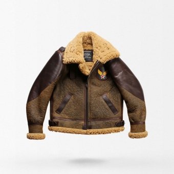 b3 sheepskin bomber leather military jacket