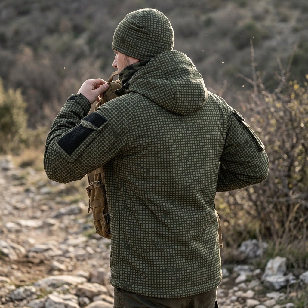 Desert Night Camo Tactical Winbreaker Jacket 