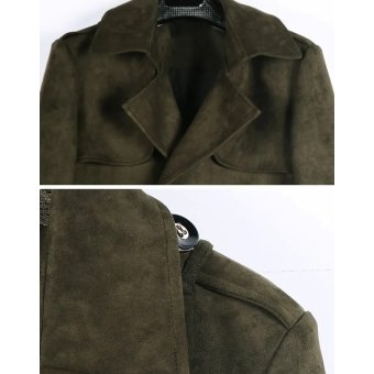 Double breasted military trench coat Green|Grey|Olive