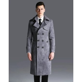 Double breasted military trench coat Grey