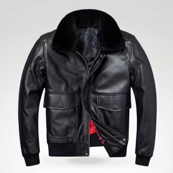 Flight jacket B3 with fur collar Black