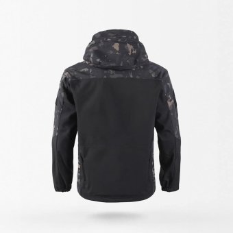 hooded tactical camo softshell jacket