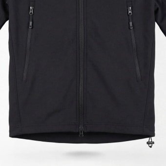 Hooded tactical camo softshell jacket