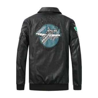indian embroidered leather flight jacket