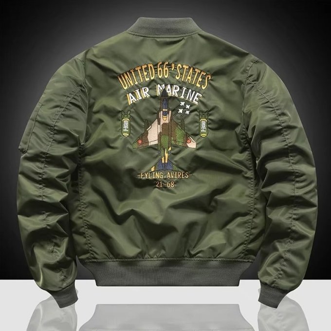 ma1 flight jacket air marine patches embroidered - Image 3