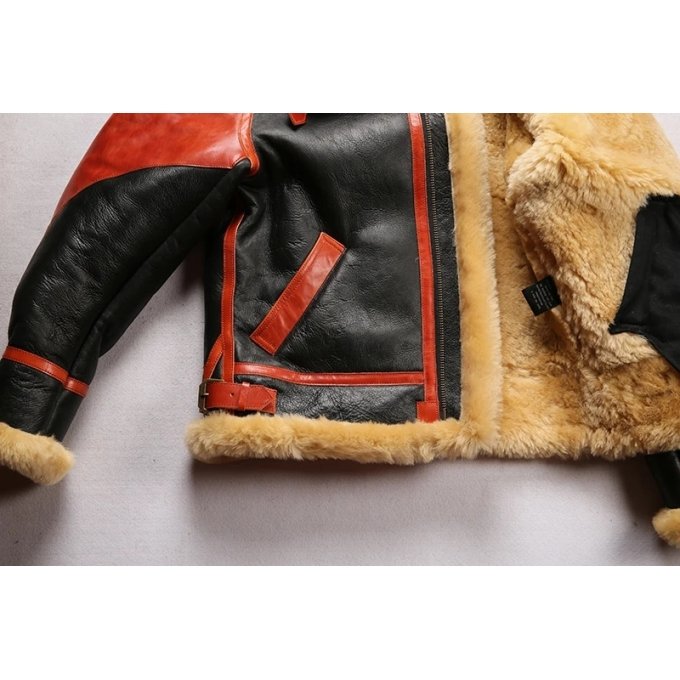 men's b3 shearling leather flight jacket