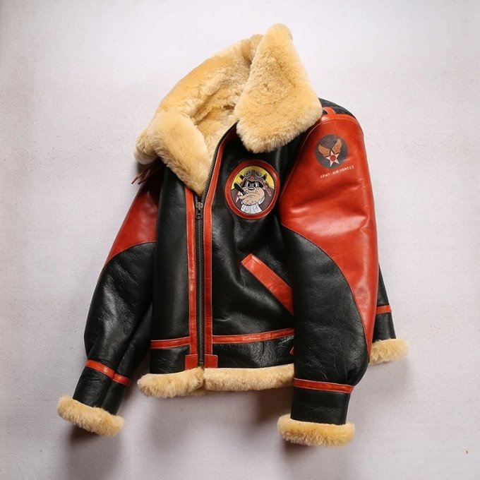 men's b3 shearling leather flight jacket