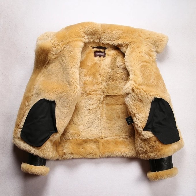 mens b3 shearling leather flight jacket