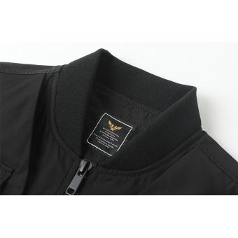 mens military bomber jacket with multipocket Black|Black with Cotton|Green|Green with Cotton|Khaki|Khaki with Cotton