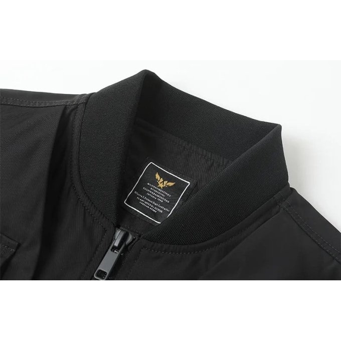 mens military bomber jacket with multipocket Black|Black with Cotton|Green|Green with Cotton|Khaki|Khaki with Cotton