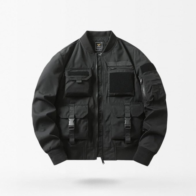mens military bomber jacket with multipocket Black|Black with Cotton|Green|Green with Cotton|Khaki|Khaki with Cotton