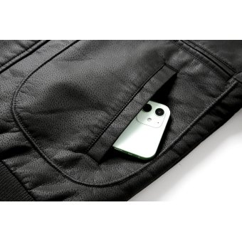 mens vintage leather bomber jacket Black|Khaki