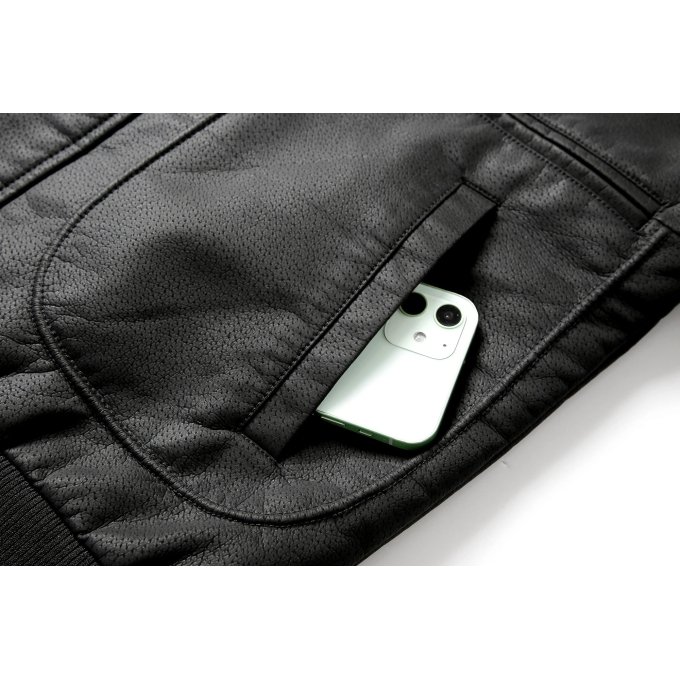 mens vintage leather bomber jacket Black|Khaki