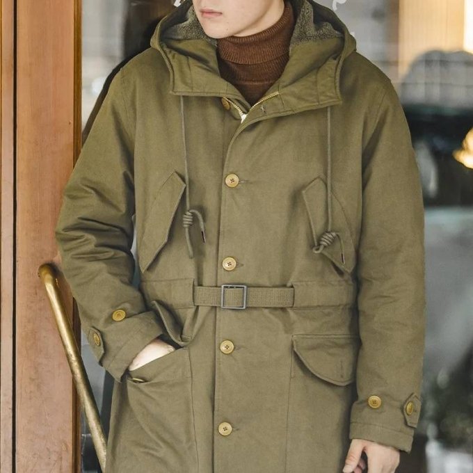 us army m47 olive green military coat