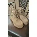 Safety toe military tan boots mid-height photo review