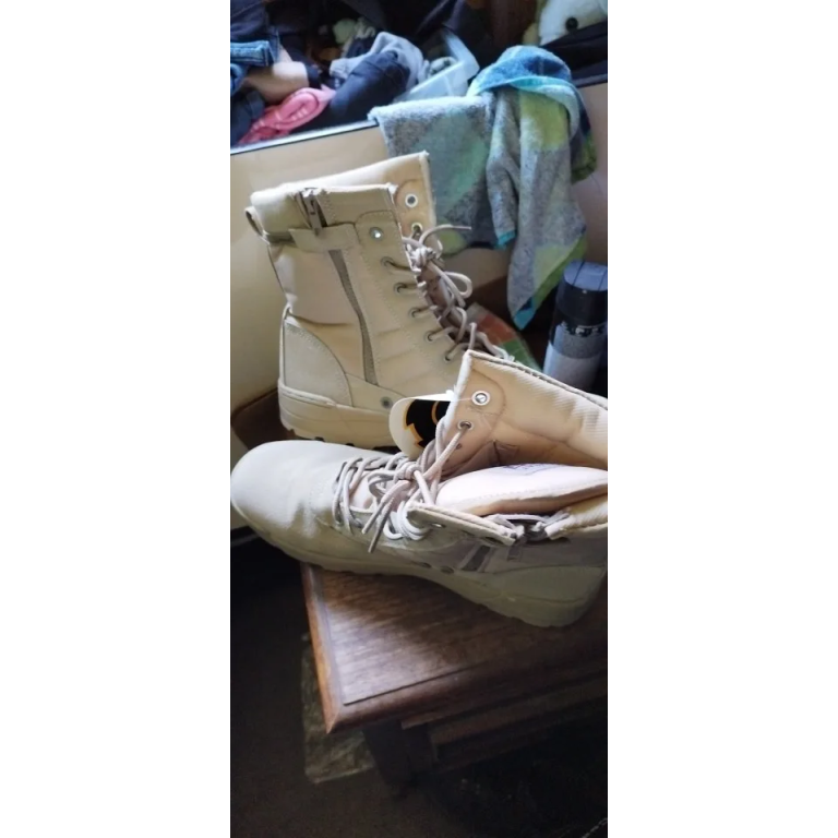 Lightweight tactical boots with zipper Desert Tan photo review