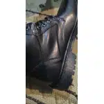 Black leather combat boots photo review