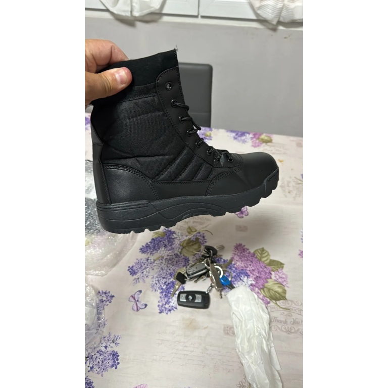 Lightweight tactical boots with zipper photo review