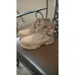 Safety toe military tan boots mid-height photo review