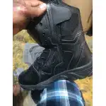 Side zip tactical boots with safety toe Black photo review