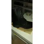 Black leather combat boots photo review