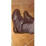 Black tactical leather boots with zipper photo review