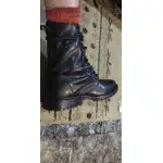 Black leather combat boots photo review