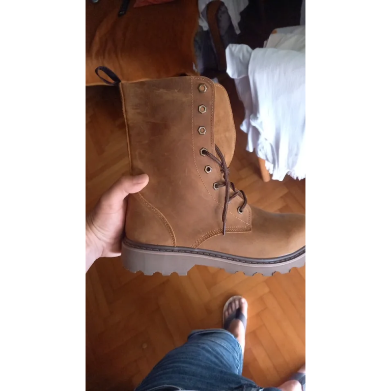 Vintage combat boots brown leather photo review