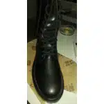 Black leather combat boots photo review
