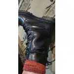 Black leather combat boots photo review