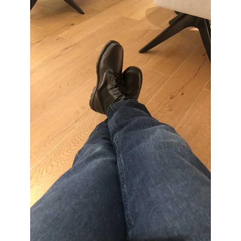 Faux leather combat boots photo review