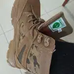 Safety toe military tan boots mid-height photo review