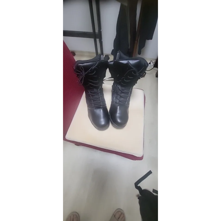 Side zip tactical boots with safety toe Black photo review