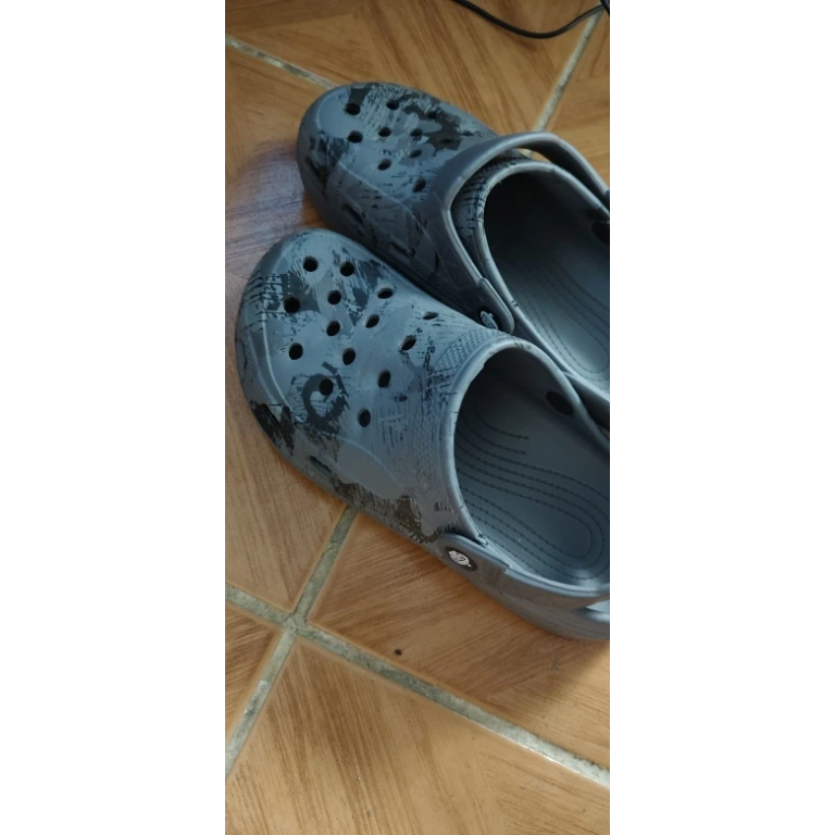 Grey camo tactical crocs photo review
