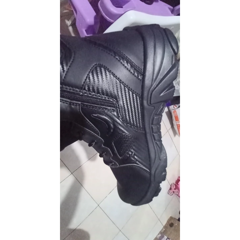 Side zip tactical boots with safety toe Black photo review