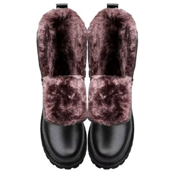 Black leather combat boots