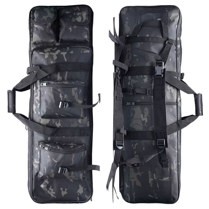 Black multicam rifle bag