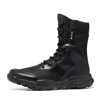 Breathable Combat Boots Black
