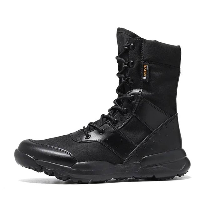 Breathable Combat Boots Black