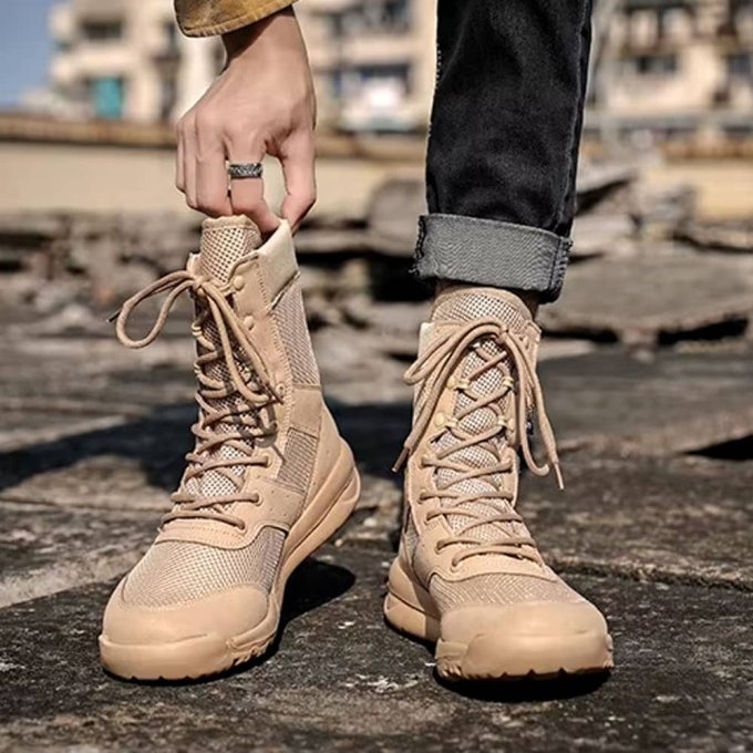 Breathable Combat Boots Desert Tan
