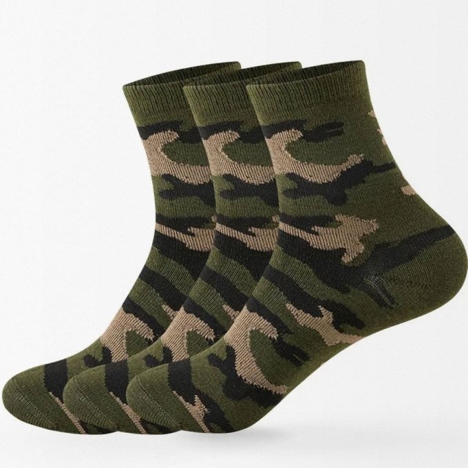 Camo ankle socks (x5) Khaki