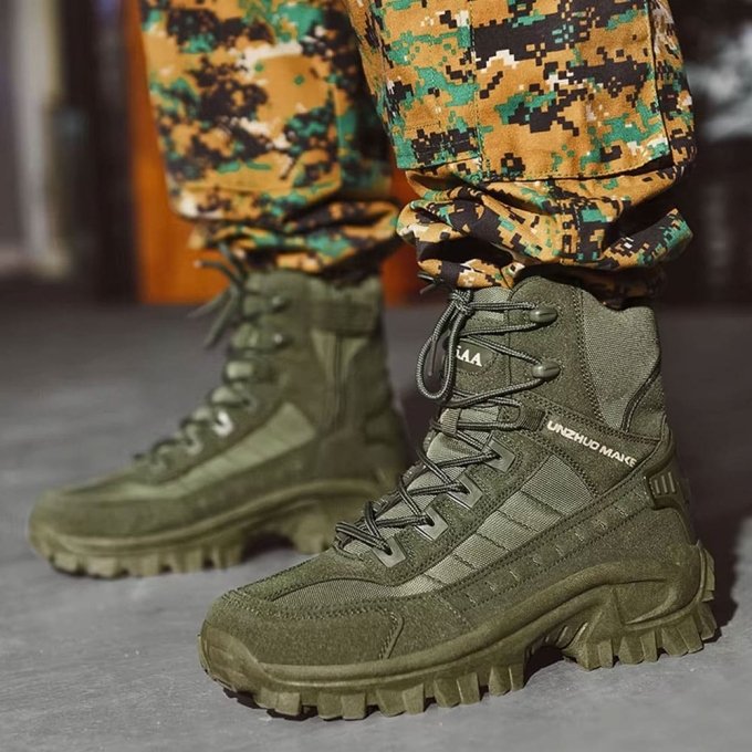 Desert Combat Boots Olive Green