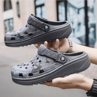Grey camo tactical crocs