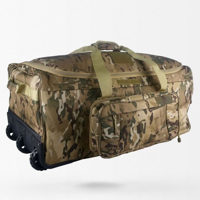 Large military duffle bag with wheels (124L) Multicam