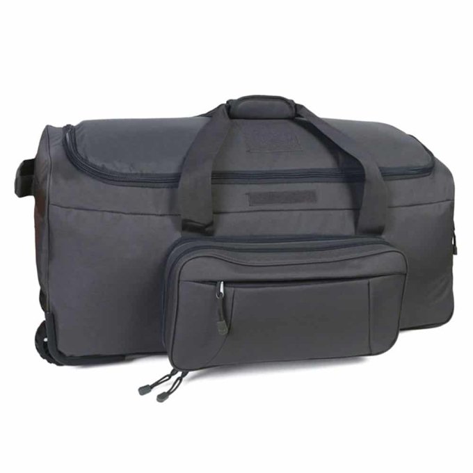 Large military duffle bag with wheels (124L) Grey