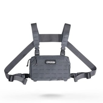 Laser cut Molle chest bag​ Grey