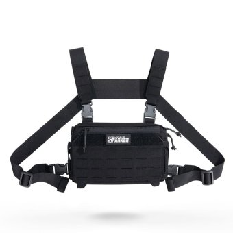 Laser cut Molle chest bag​ Black