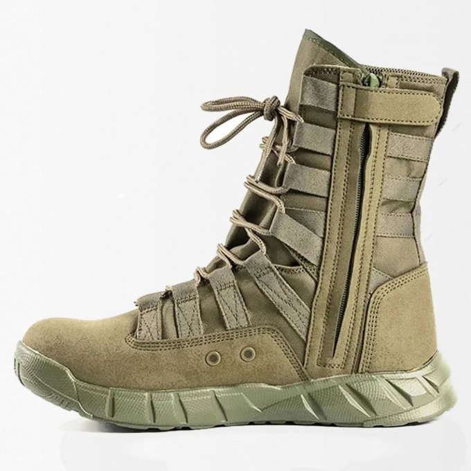 Lightweight Training Boots Faux Suede Army green