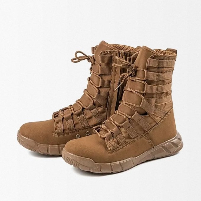 Lightweight Training Boots Faux Suede Coyote Brown