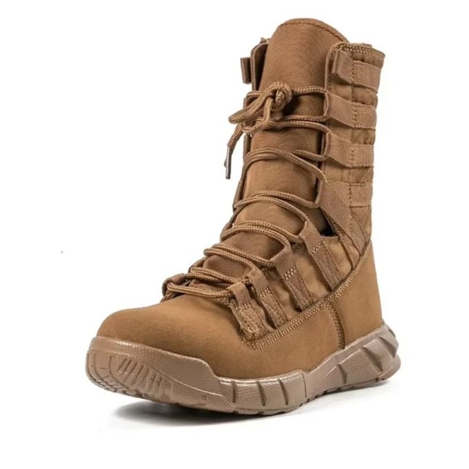 Lightweight Training Boots Faux Suede Coyote Brown